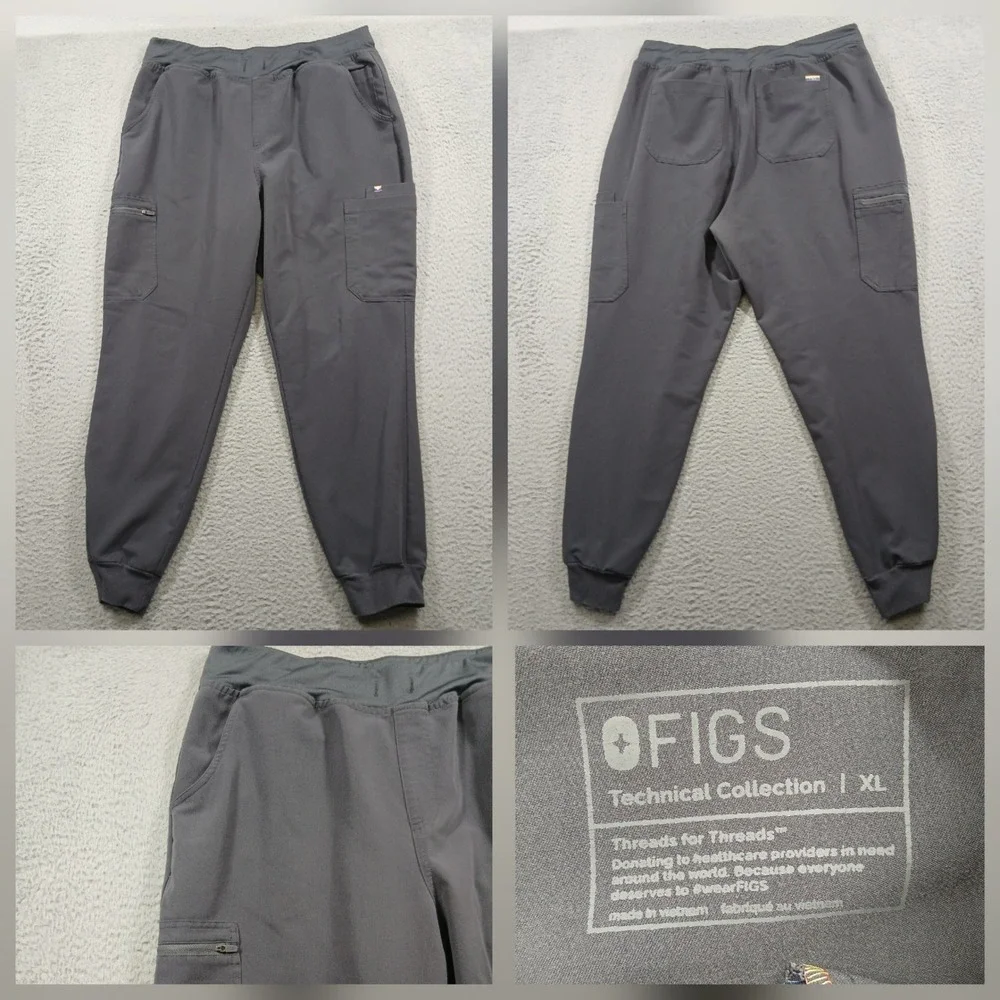 FIGS Technical Collection Men's Tansen Jogger Scrub Pants Charcoal XL‎ EUC